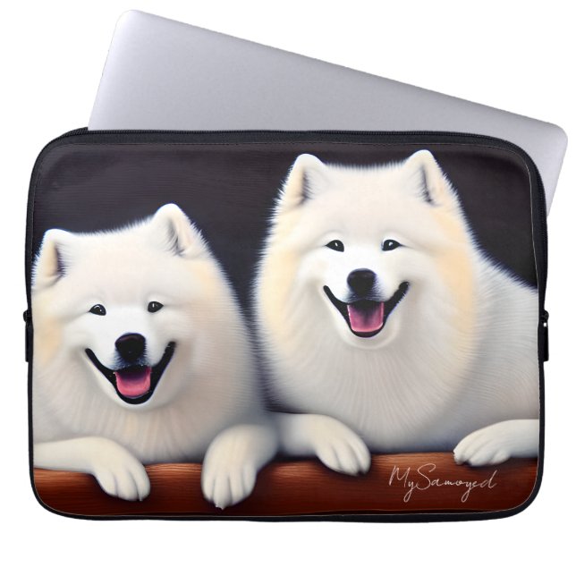 MySamoyed Personlig Gift Idea Cute Samoyed Laptop Fodral (Framsidan)