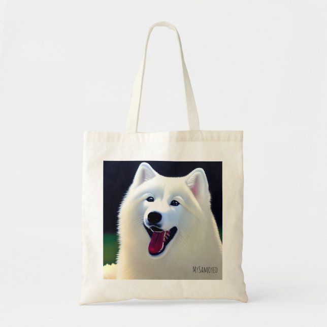 MySamoyed Personlig Gift Idea Cute Samoyed Tygkasse (Framsidan)