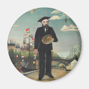 Myself Porträtt Landscape 1890, Henri Rousseau Magnet