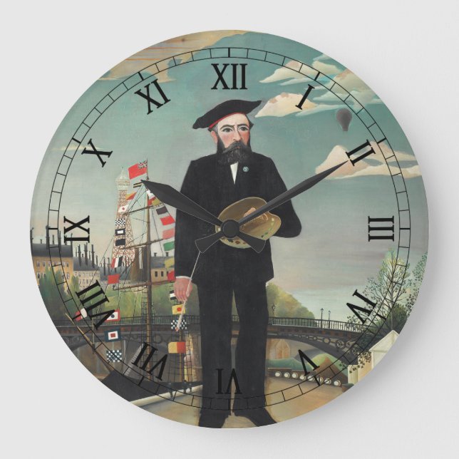 Myself Porträtt Ligcape 1890, Henri Rousseau Stor Klocka (Framsida)