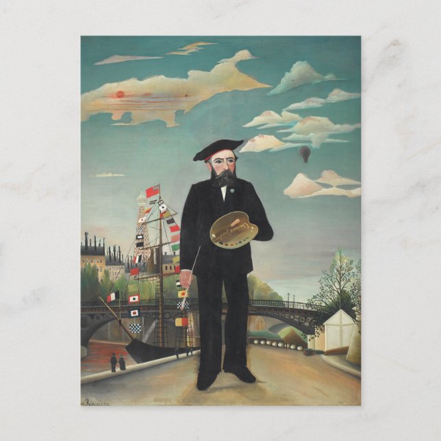 Myself Porträtt Ligcape 1890, Henri Rousseau Vykort (Framsida)