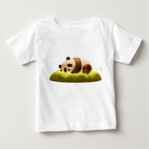 Mysig 3D Panda i Magisk Skog T Shirt