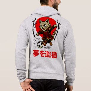 mysig Anime Samuraj Katt Fotboll - För Japansk Ku T Shirt