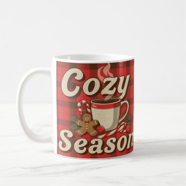  mysig årstid | Julkaffekoppdesign Kaffemugg (Vänster)