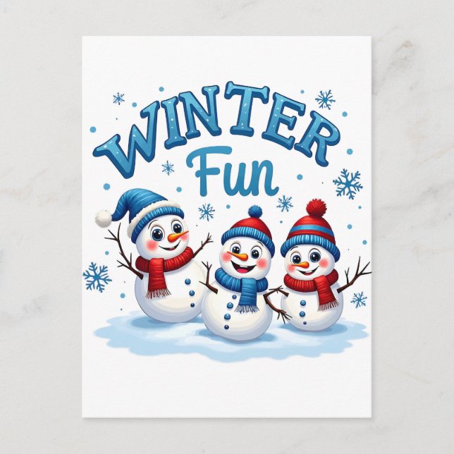 mysig bakgrundsbild för vintermagiska nätter helg vykort (Framsida)