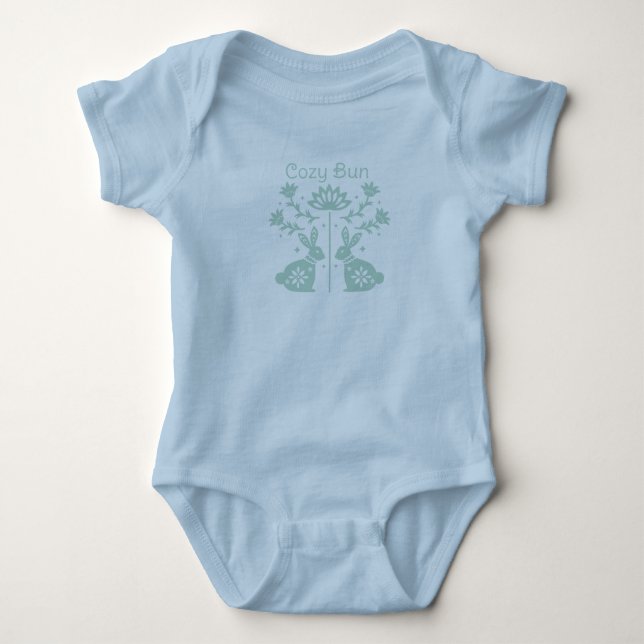  mysig Bebis Bodysuit – Whimsical Kanin Design T Shirt (Framsida)