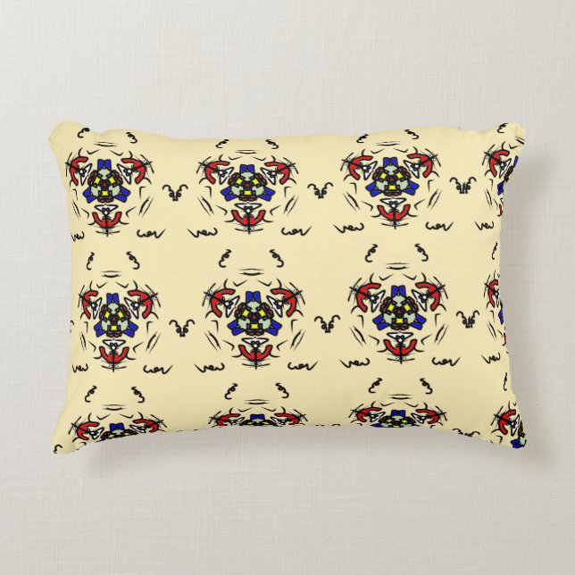  mysig beige mandala prydnadskudde (Framsidan)