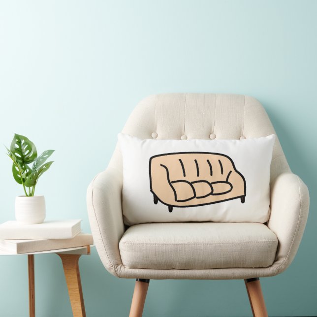  mysig beige soffa husvärmningspresent lumbarkudde (Stol)