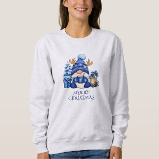 mysig blå jul Tomte Varm choklad Kvinnors T Shirt