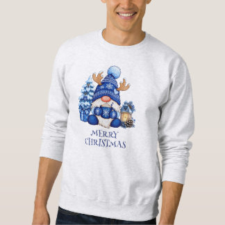 mysig blå jul Tomte Varm Kakao Herr Lång Ärmad Tröja
