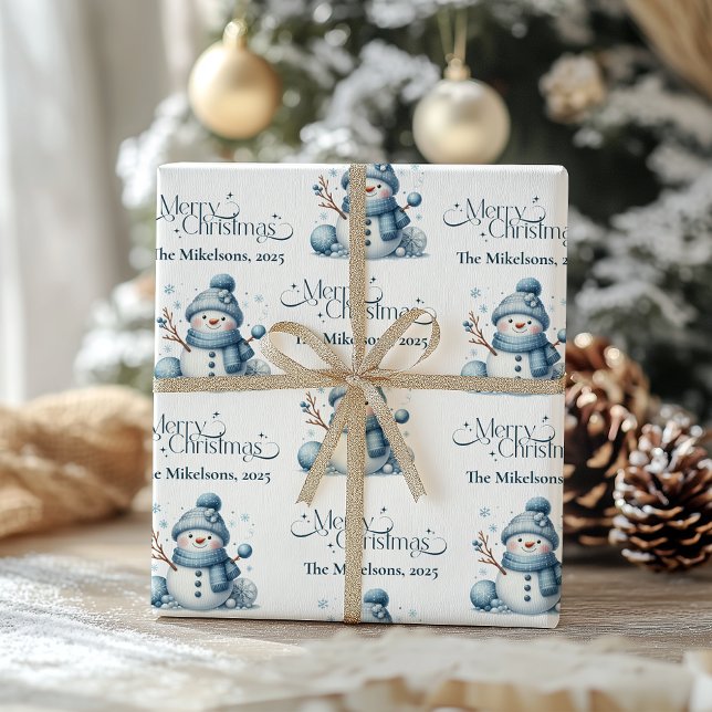  mysig blå rustic jul  presentpapper (Skapare uppladdad)