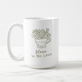 mysig blommig kristen uppmuntringsgåva estetik kaffemugg