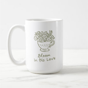  mysig blommig kristen uppmuntringsgåva estetik kaffemugg