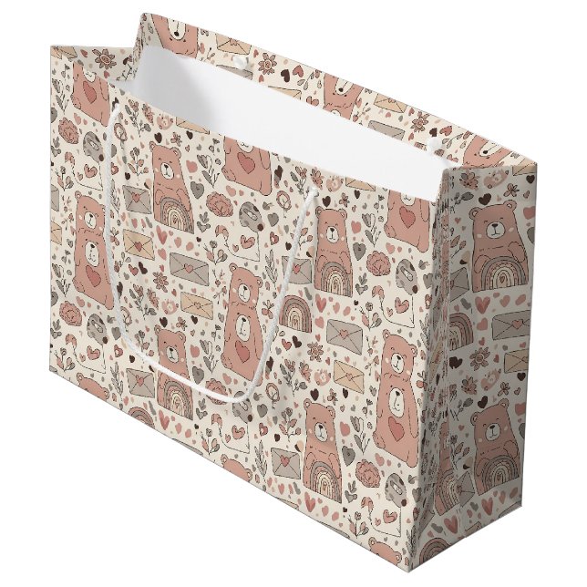  mysig Boho Teddybjörn Mönster (Framsidan Vinklad)