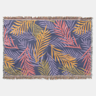 mysig Boho Tropisk Dekorativ filt. Boho Palmblad Filt