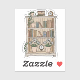  mysig bokhylla-lycka klistermärken