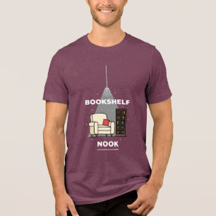 mysig bokhyllaniche läshörna design t shirt