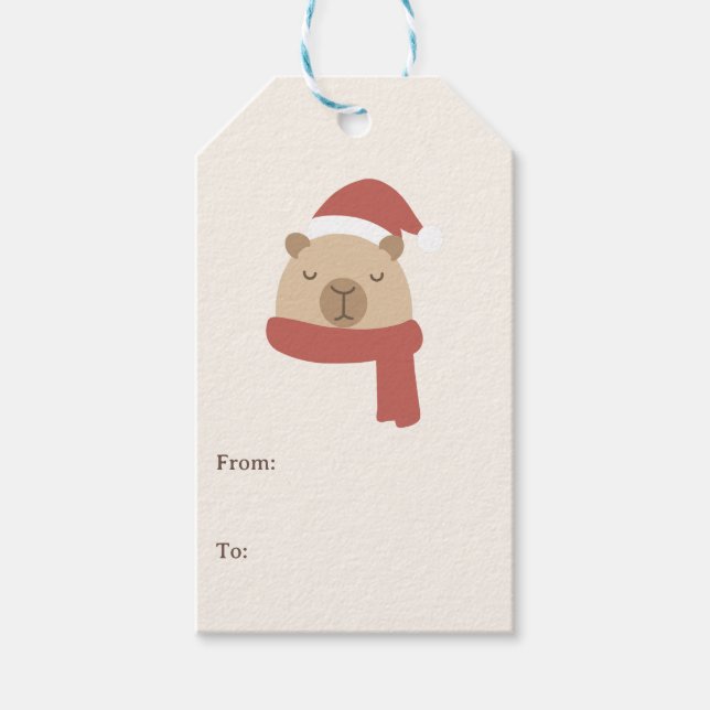  mysig Capybara Jul Presentetikett (Framsidan)