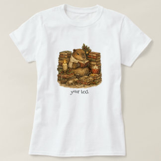 mysig Capybara Läsande Böcker Julpresent T Shirt