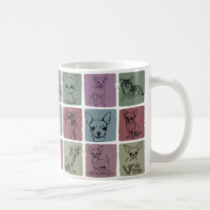mysig Chihuahuadrinksaker Retro Vintage Djurfanta Kaffemugg