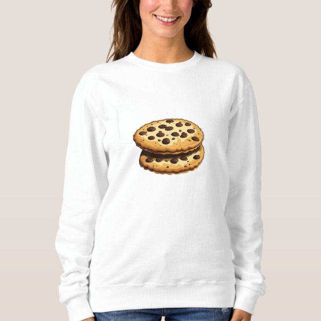  mysig Choco Chip Cookie Kvinnors Tröja (Framsida)