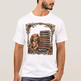 mysig Dachshund Bokklubb Retro Wiener Dog Läsare! T Shirt