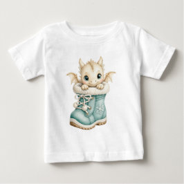 mysig drak-snöstövel i akvarell-illustration för t shirt