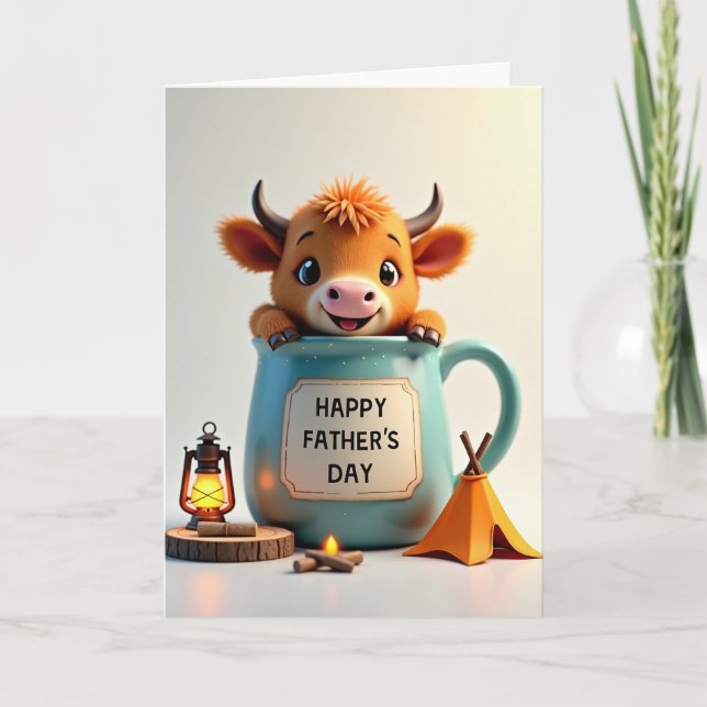 mysig eldkard till pappadagen kort (Framsida)
