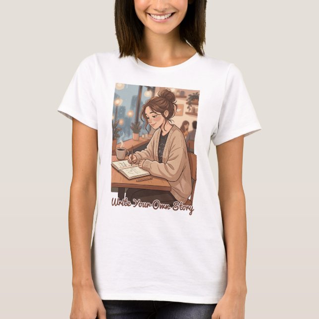 mysig estetik Skriv Din Egen Berättelse Dagboksill T Shirt (Framsida)