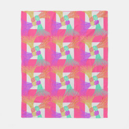 mysig färgrik filt i fleece 127 cm x 152 cm