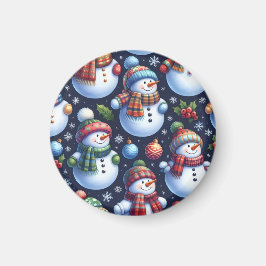 mysig festlig snöman magnet