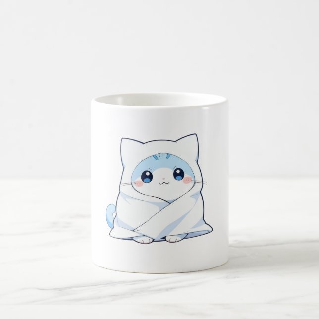  mysig filt kattunge kawaii söt katt design kaffemugg (Center)