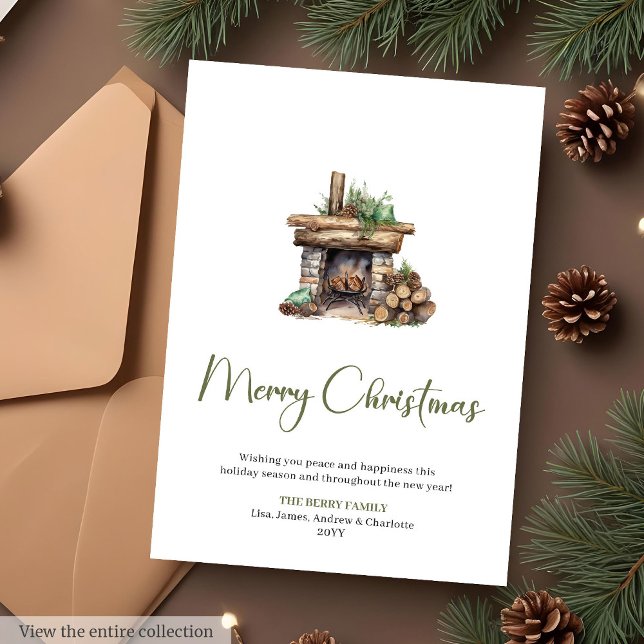  mysig font botanisk julhälsningskort julkort (Cozy Script Font Botanical Christmas Greeting Card

)