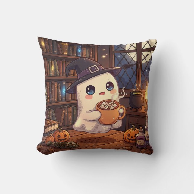  mysig Ghost Cocoa bibliotekskudde Kudde (Framsida)
