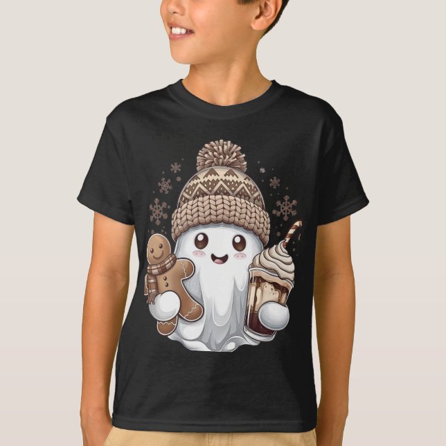 mysig Ghostmas- glädje T Shirt (Framsida)