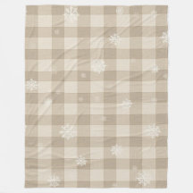 mysig gingham-snowflakefilt – Beige & Taupe
