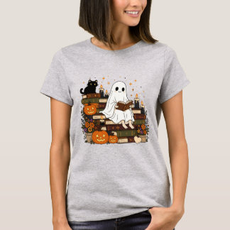 mysig Halloween-spökbokälskare-estetik T Shirt