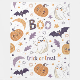 mysig Halloween-spöken Stor flanellfilt Fleecefilt