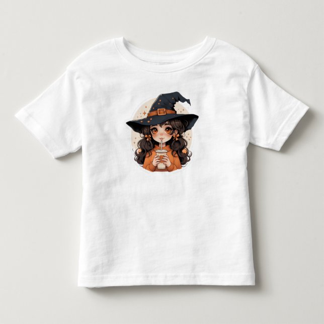 mysig Halloween-tröja för tjejer | Bedårande höstu T Shirt (Framsida)