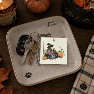  mysig häxa stämning Halloween-pumpor lila