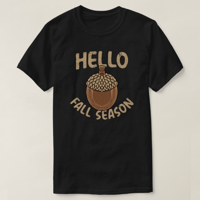  mysig hej höstsäsong ekollon t shirt (Design framsida)