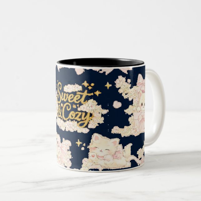  mysig himmelskt nattmugg Två-Tonad mugg (Framsida höger)