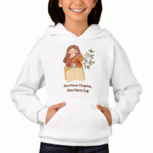 mysig Hoodie för Bok- & Kaffeälskare
