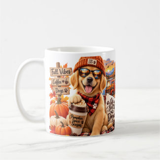  mysig höst golden retriever pumpars krydda kaffemugg