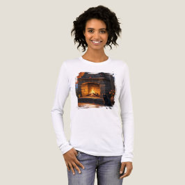  mysig höst kaminen katt • Varm utomhus höst T Shirt