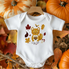 mysig höst kawaii ekorre baby bodysuit t shirt