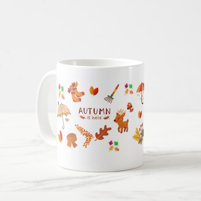  mysig höst-mugg kaffemugg (Framsida vänster)
