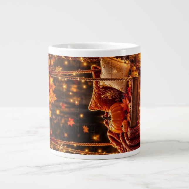  mysig höst 🎃 Pumpkin kaffemugg Jumbo Mugg (Framsidan)
