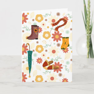 mysig höst Tema Säsongsbetonad Thanksgiving Kort