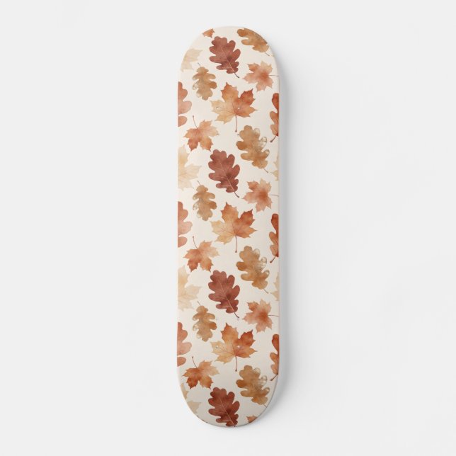  mysig höstbladsmönster mini skateboard bräda 18,5 cm (Framsida)